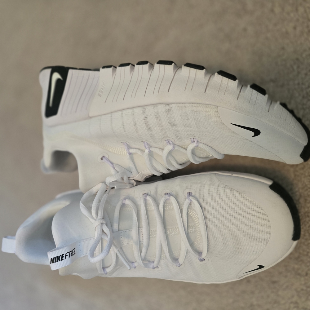 Nike White Sneakers with Black Accents